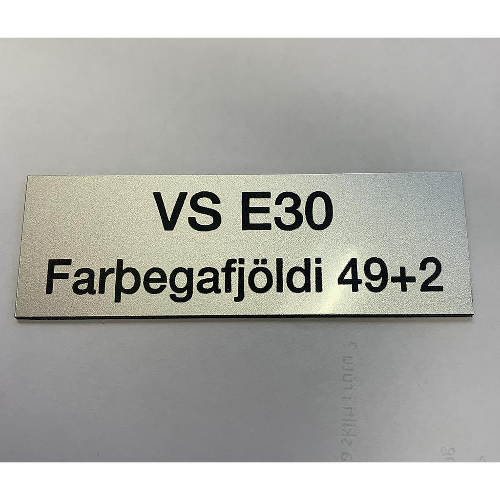 Farþegafjöldi 9x3cm