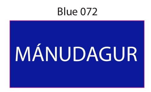 Límmiði 25x50mm Mánudagur, 250stk