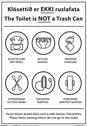 [48-LEIDBEKKIA4] Leiðbeiningarsk. A4 PLAST - EKKI ruslafata