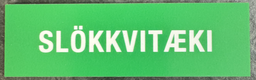 [48-LEIDB-SLOGR] Leiðbeiningarskilti 10x3cm SLÖKKVITÆKI Grænt