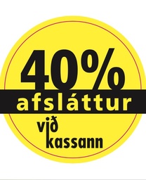 [55-AFSL40VK] Límmiði 35mm, 40% Afsláttur 500Stk